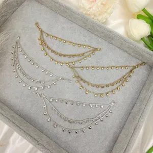 Elegant Reverse Polki Earring Chains for Enhanced Style and Comfort