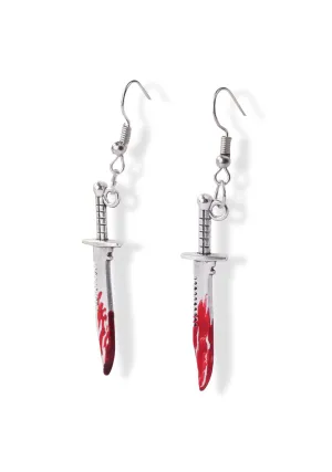 Halloween Party Jewelry Dagger Earrings