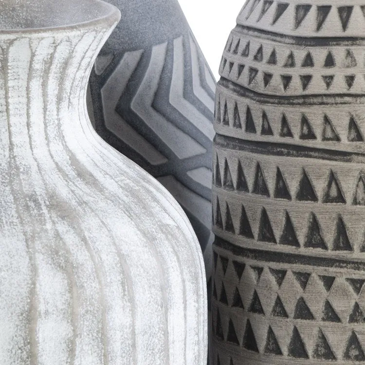 Natchez Geometric Vases by Grace Feyock Set of 3