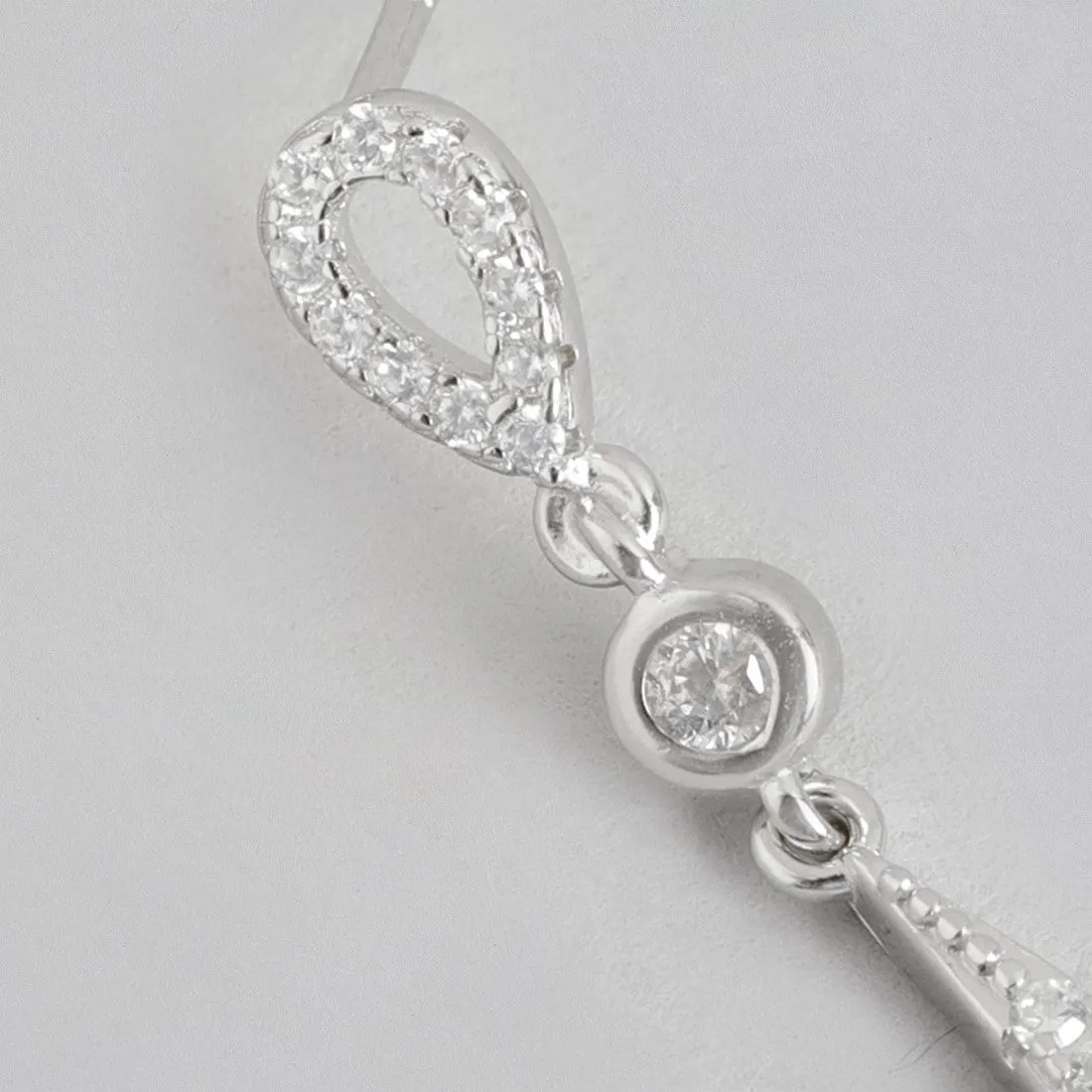 Radiant Rhodium Sparkle Cubic Zirconia 925 Sterling Silver Women's Earrings